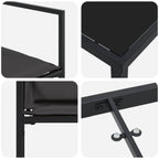 Conjunto de Comedor de Jardín 5 pcs Negro y gris oscuro
