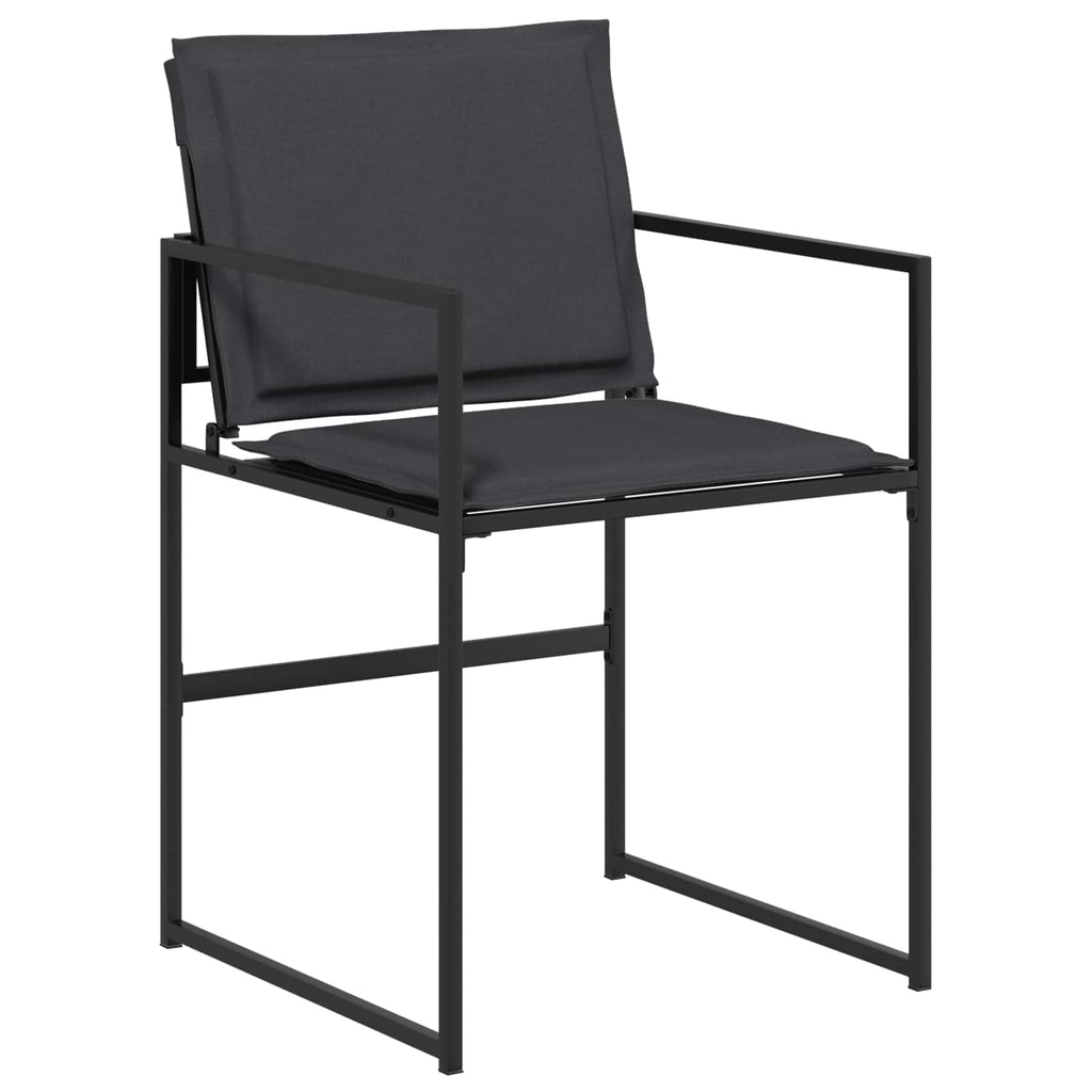 Conjunto de Comedor de Jardín 5 pcs Negro y gris oscuro