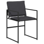 Conjunto de Comedor de Jardín 5 pcs Negro y gris oscuro
