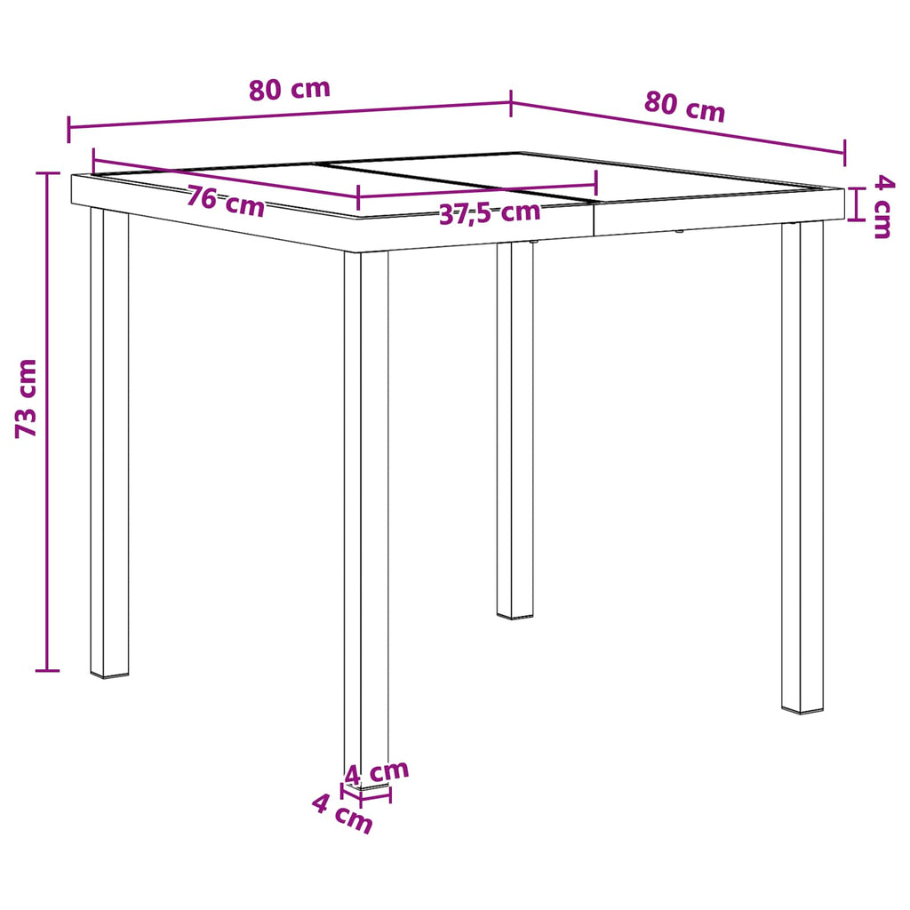 Conjunto de Comedor de Jardín 5 pcs Negro y gris oscuro