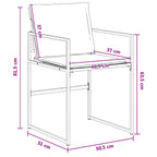 Conjunto de Comedor de Jardín 5 pcs Negro y gris oscuro