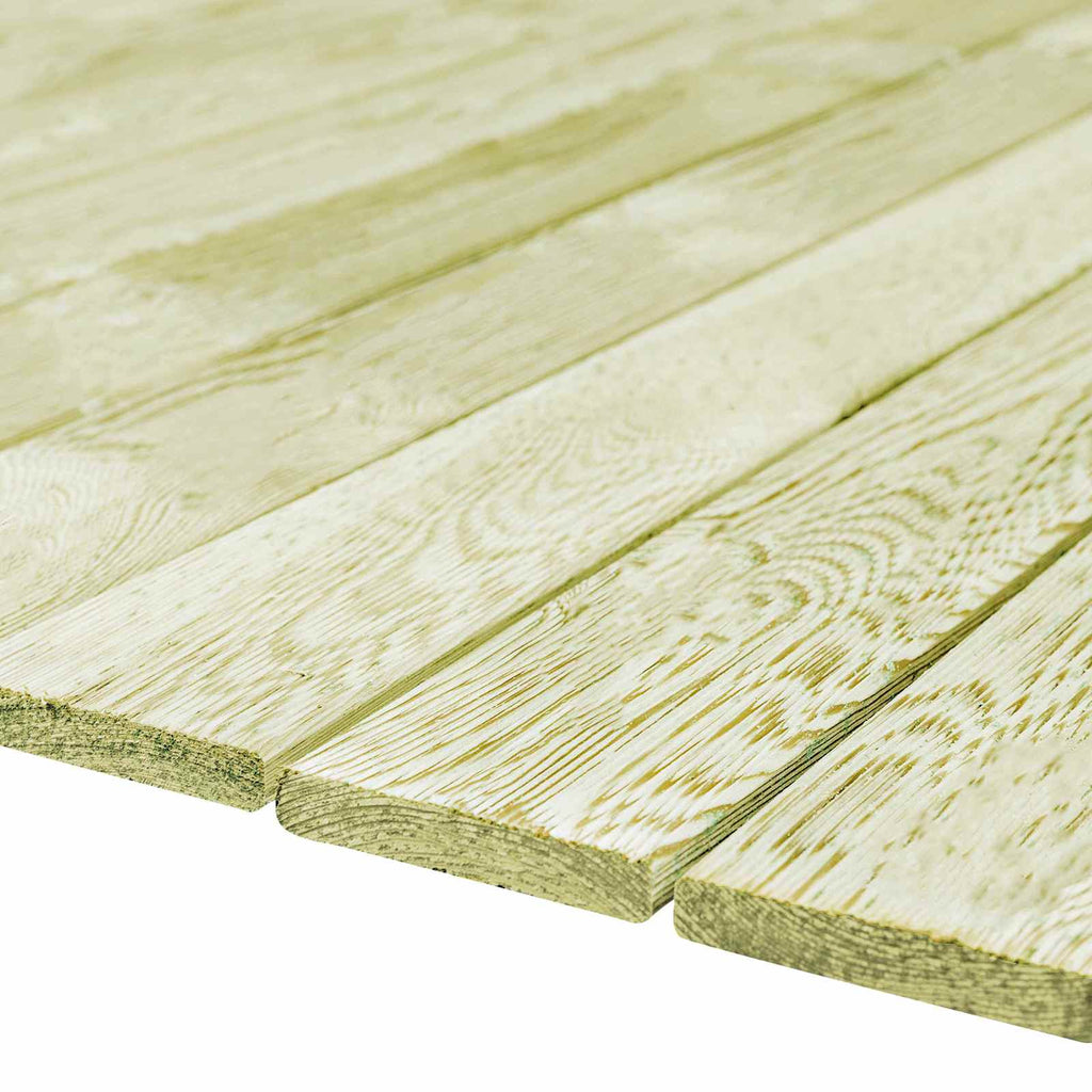 Tablón de Decking 12 pcs Verde Impregnado 1,44 m²