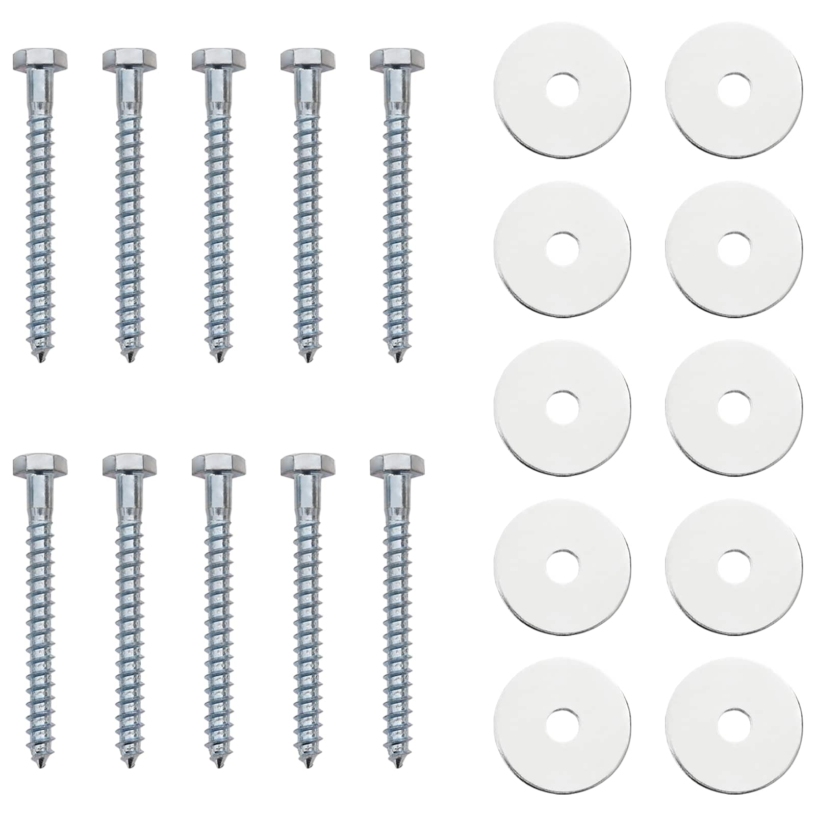 Ancla de tierra 10 pcs Plateado Ø10 x 30 cm Metal galvanizado