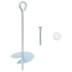 Ancla de tierra 10 pcs Plateado Ø10 x 30 cm Metal galvanizado