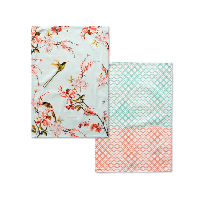 Chinoiserie Paño de cocina 2 ud 70x50 cm