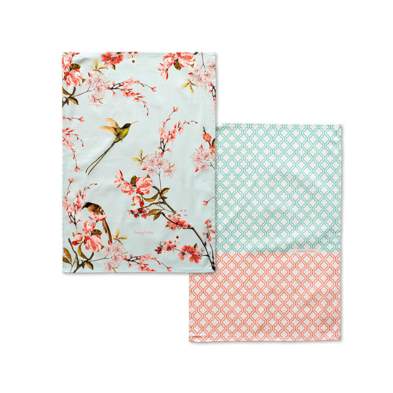 Chinoiserie Paño de cocina 2 ud 70x50 cm