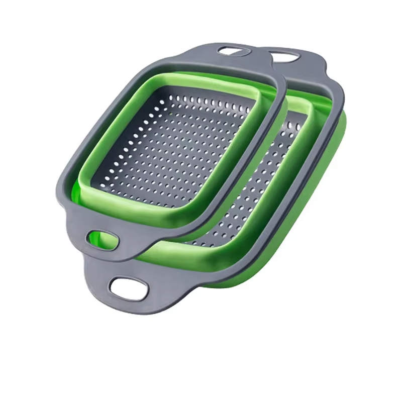 Juego de 2 escurridores de silicona plegablesColadoresHome & Garden > Kitchen & Dining > Kitchen Tools & Utensils > Colanders & Strainers > Colanders