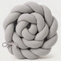 Trenza protector de cuna de algodón 210cm | gris y segura