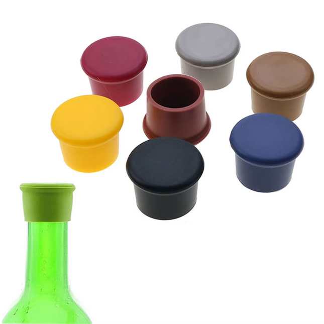 Silicone wine bottle stopper