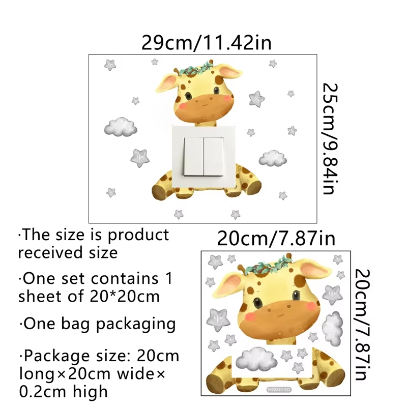 Pegatina para interruptor de animales de dibujosAdhesivos