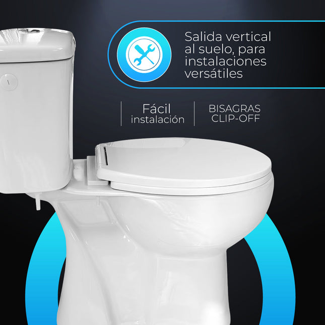 Inodoro económico con salida vertical de porcelana | blanco | 3_BP