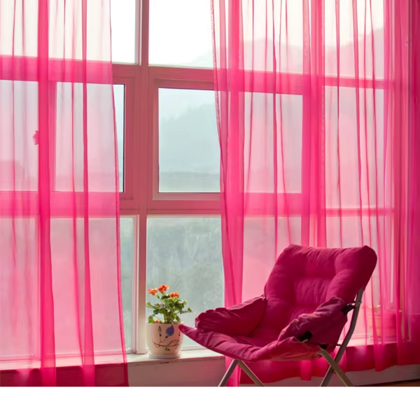 Cortinas transparente de colores solidosCortinas