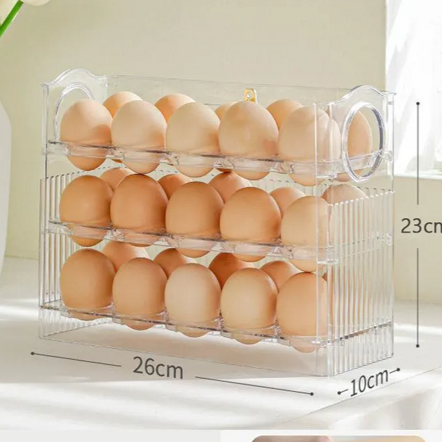 Caja de almacenamiento de huevos de 3 niveles