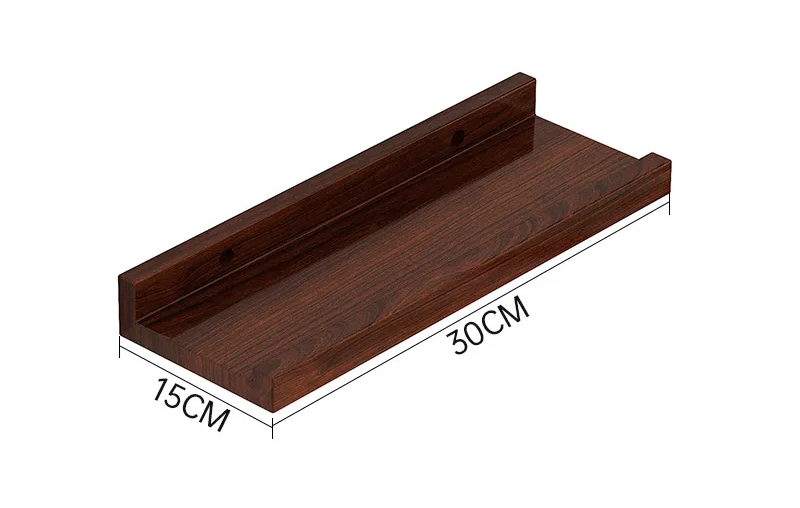 Estante rectangular de madera para colgar sin perforaciónEstantes