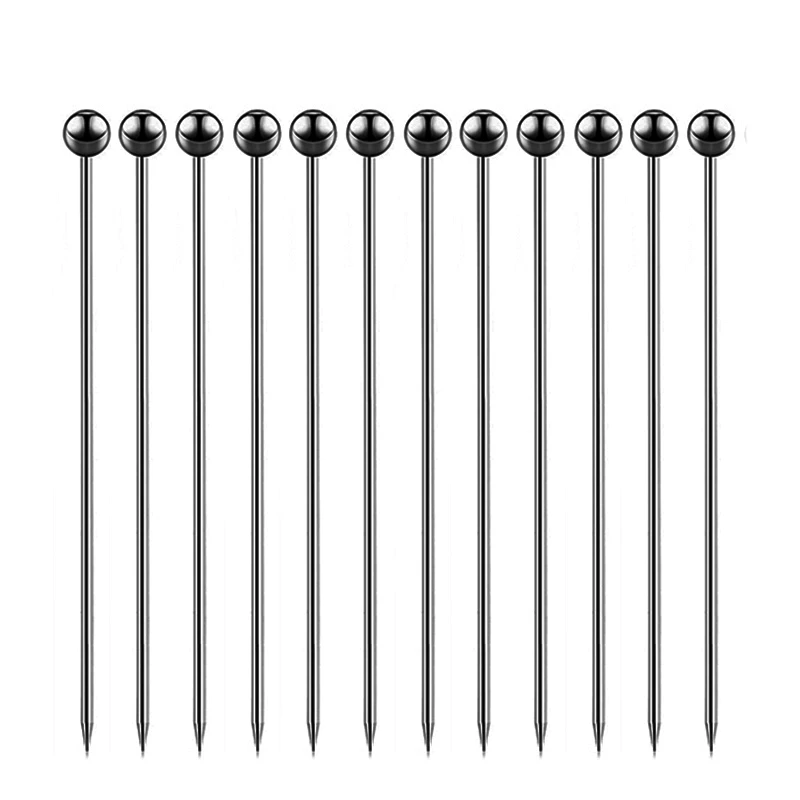 Set de 12 palillos de cóctel de acero inoxidable 11 cm · Reutilizables para aceitunas, frutas, Martini y decoración de bebidasPalillos de cóctelHome & Garden > Kitchen & Dining > Barware > Cocktail & Barware Tool Sets