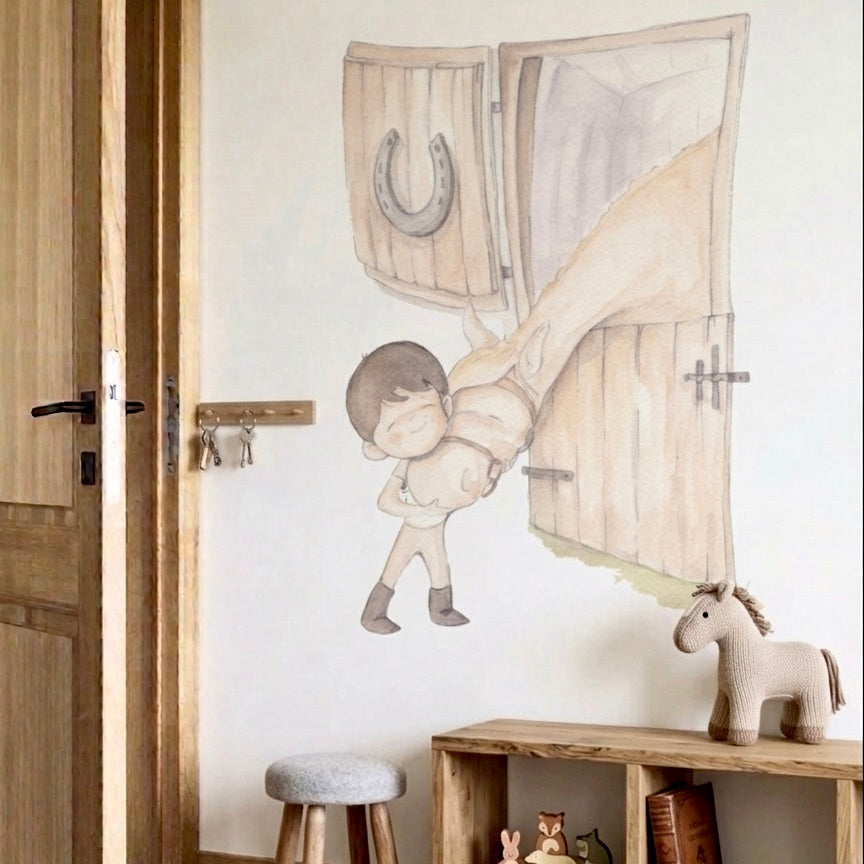 Vinilo decorativo infantil con caballos | Love Horse Boy