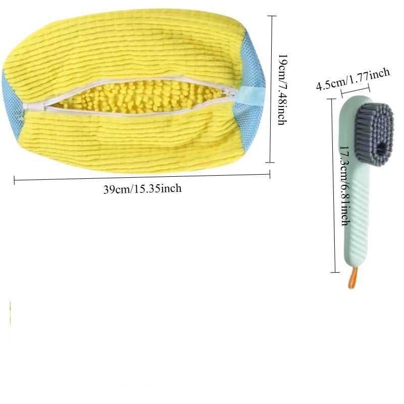 Set de 1/2/4 bolsas de lavado para calzado + cepillo limpiadorBolsas de lavadoHome & Garden > Household Supplies > Shoe Care & Tools > Shoe Bags