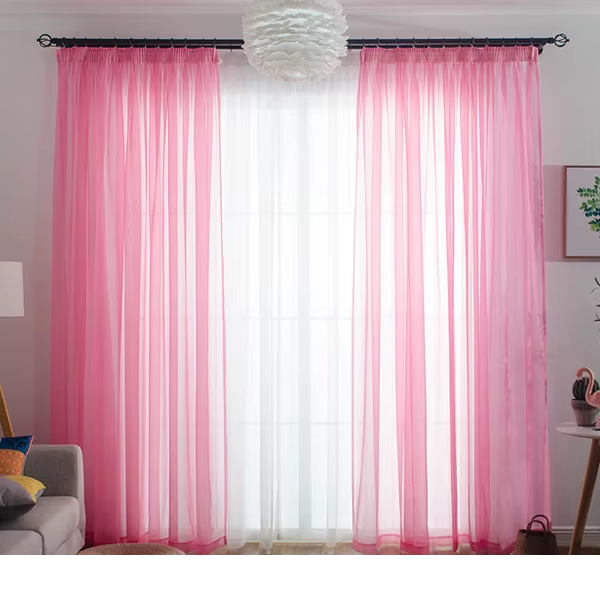 Cortinas transparente de colores solidosCortinas