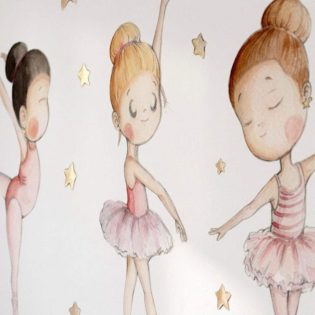 Vinilo decorativo infantil BAILAMOS | Pintado a mano para niños