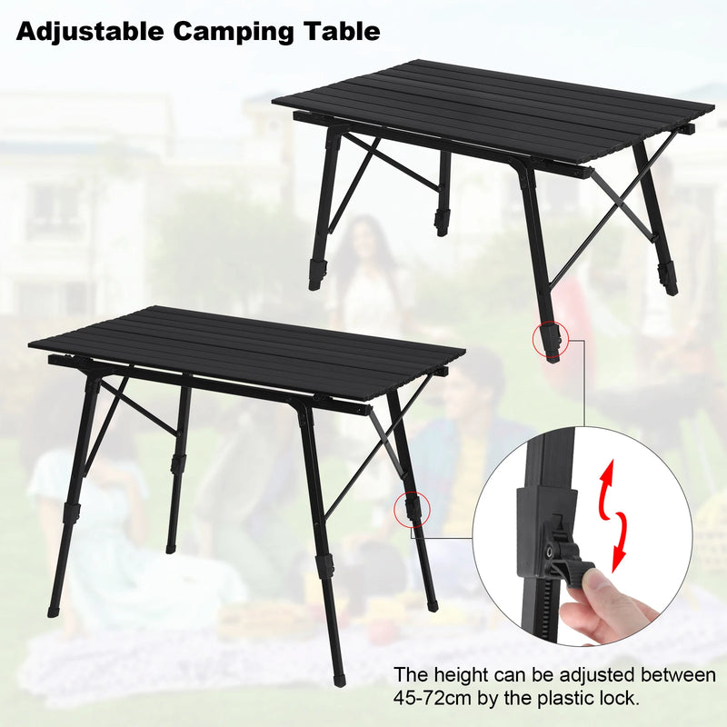 Mesa de camping plegable y regulable en altura 90×52 cm | aluminio ligera con bolsaMesas plegablesFurniture > Outdoor Furniture > Outdoor Tables