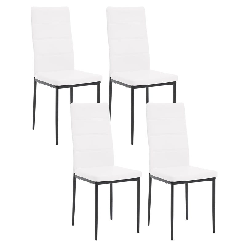 Set de 4 sillas modernas de cuero con respaldo alto y asiento acolchadoSillasFurniture > Chairs > Kitchen & Dining Room Chairs