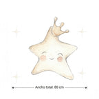 Estrela de vinil infantil pequena STAR 80x80cm | decoração de canto