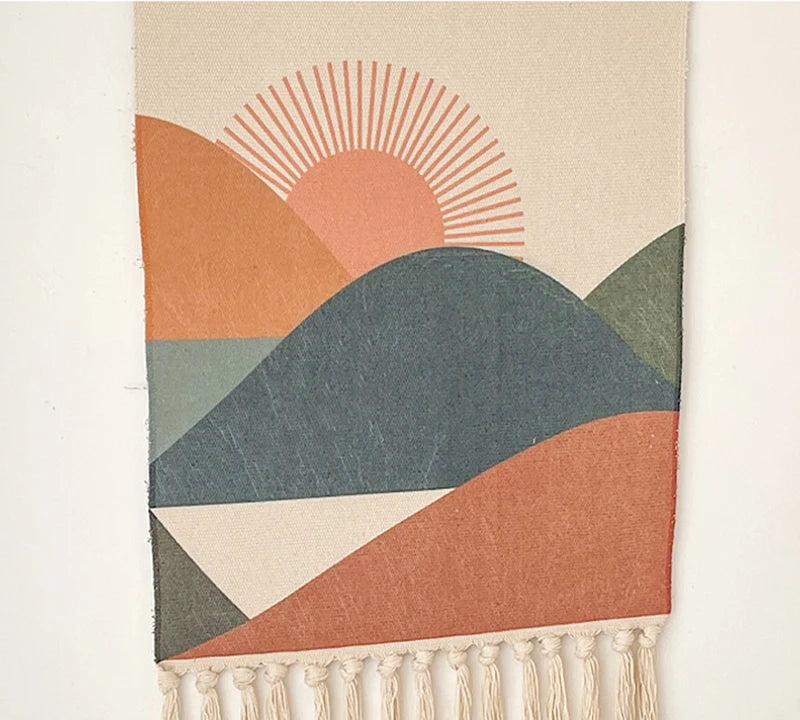 Tapiz de macramé para colgar en la pared estilo bohemioCuadros