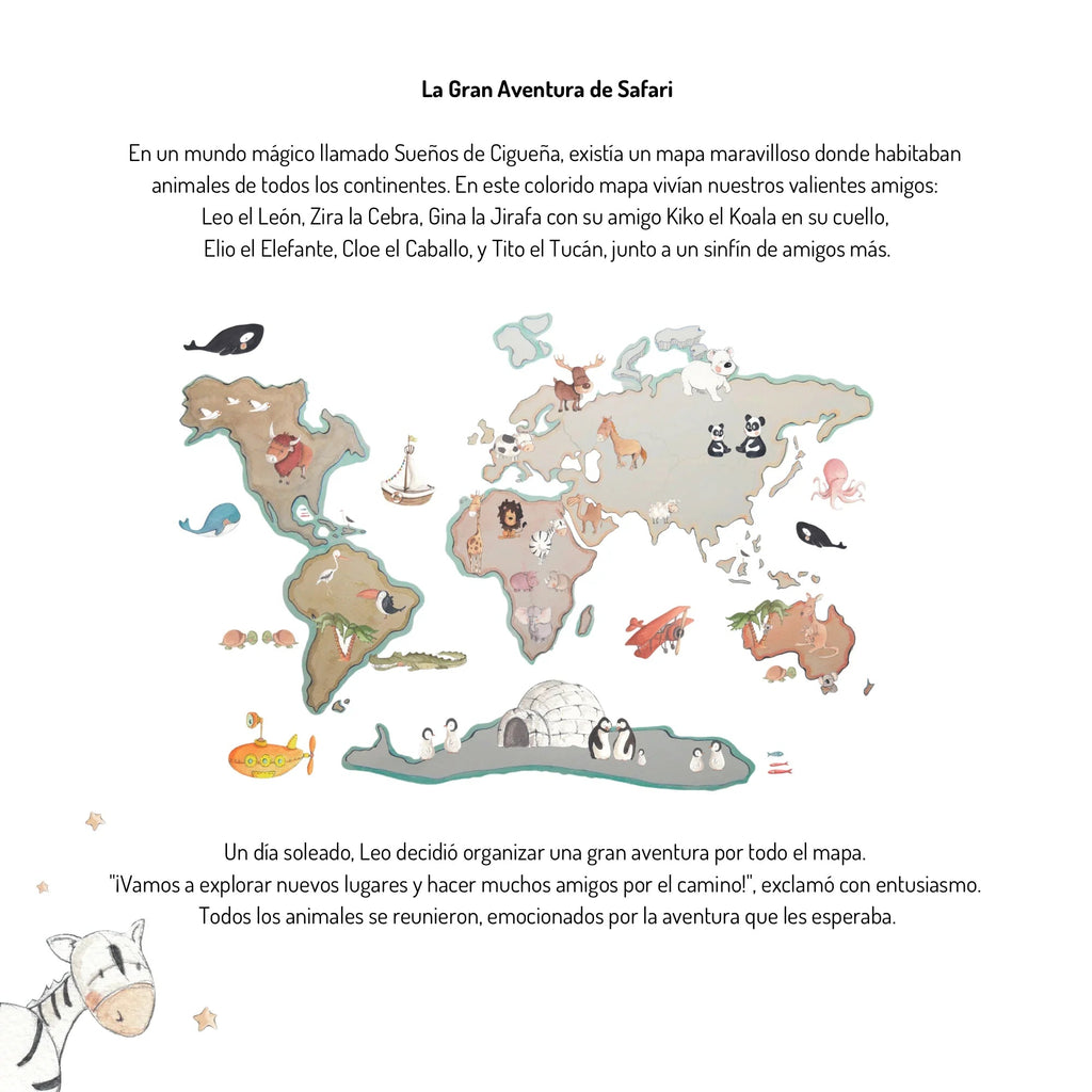 Children's decorative vinyl world map | 180x120cm
