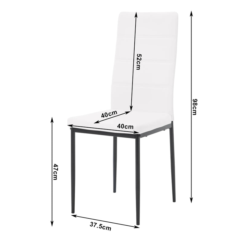 Set de 4 sillas modernas de cuero con respaldo alto y asiento acolchadoSillasFurniture > Chairs > Kitchen & Dining Room Chairs