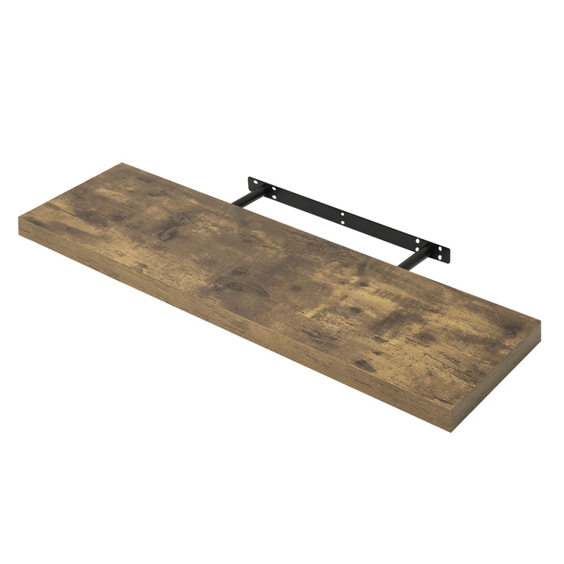 Estante flotante de pared flotante en madera envejecida para libros y decoraciónEstantesFurniture > Shelving > Wall Shelves & Ledges > Floating Wall Shelves & Ledges