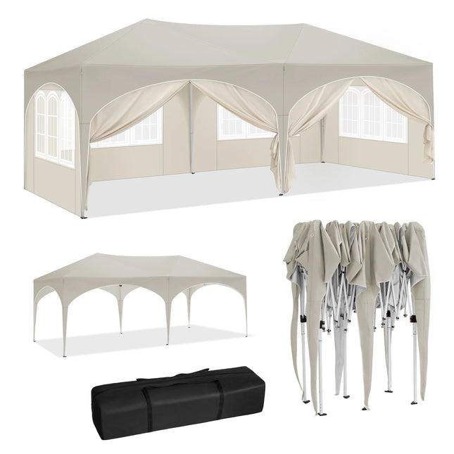 Carpa plegable 3×6 m con 6 laterales | altura regulable, impermeable y UV50+, con bolsaCarpasHome & Garden > Lawn & Garden > Outdoor Living > Outdoor Structures > Canopies & Gazebos > Canopies