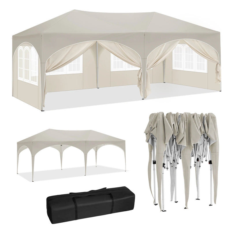Carpa plegable 3×6 m con 6 laterales | altura regulable, impermeable y UV50+, con bolsaCarpasHome & Garden > Lawn & Garden > Outdoor Living > Outdoor Structures > Canopies & Gazebos > Canopies