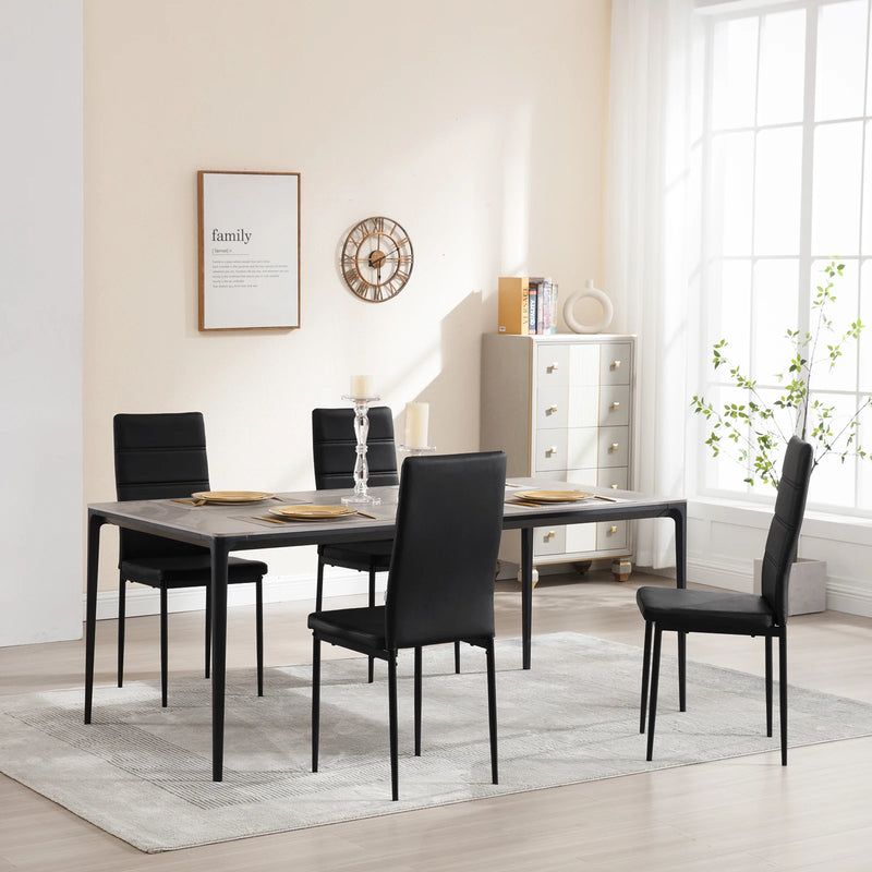 Set de 4 sillas modernas de terciopelo con respaldo alto y asiento acolchadoSillasFurniture > Chairs > Kitchen & Dining Room Chairs