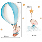 Decorative children's vinyl with stars and balloons | Handmade