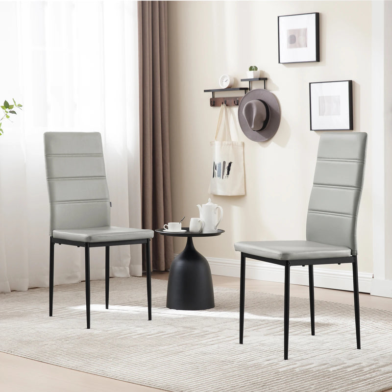 Set de 4 sillas modernas de terciopelo con respaldo alto y asiento acolchadoSillasFurniture > Chairs > Kitchen & Dining Room Chairs