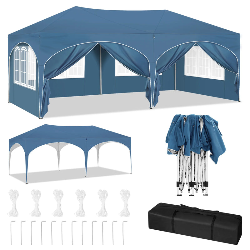 Carpa plegable 3×6 m con 6 laterales | altura regulable, impermeable y UV50+, con bolsaCarpasHome & Garden > Lawn & Garden > Outdoor Living > Outdoor Structures > Canopies & Gazebos > Canopies