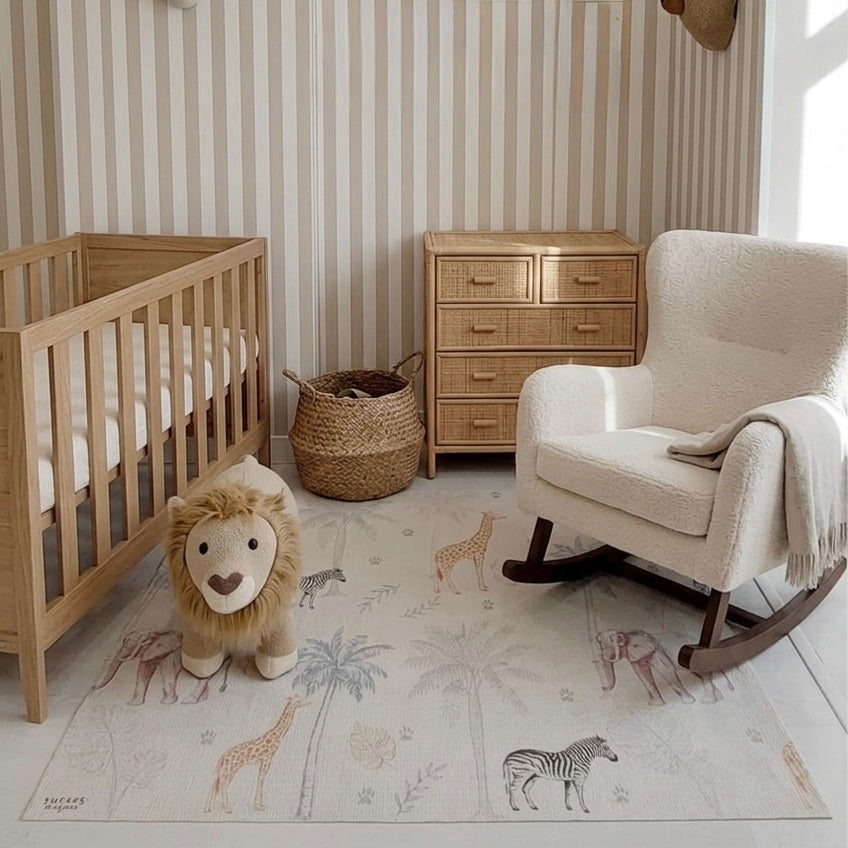 Alfombra vinílica infantil 120x160 cm con diseño jungle