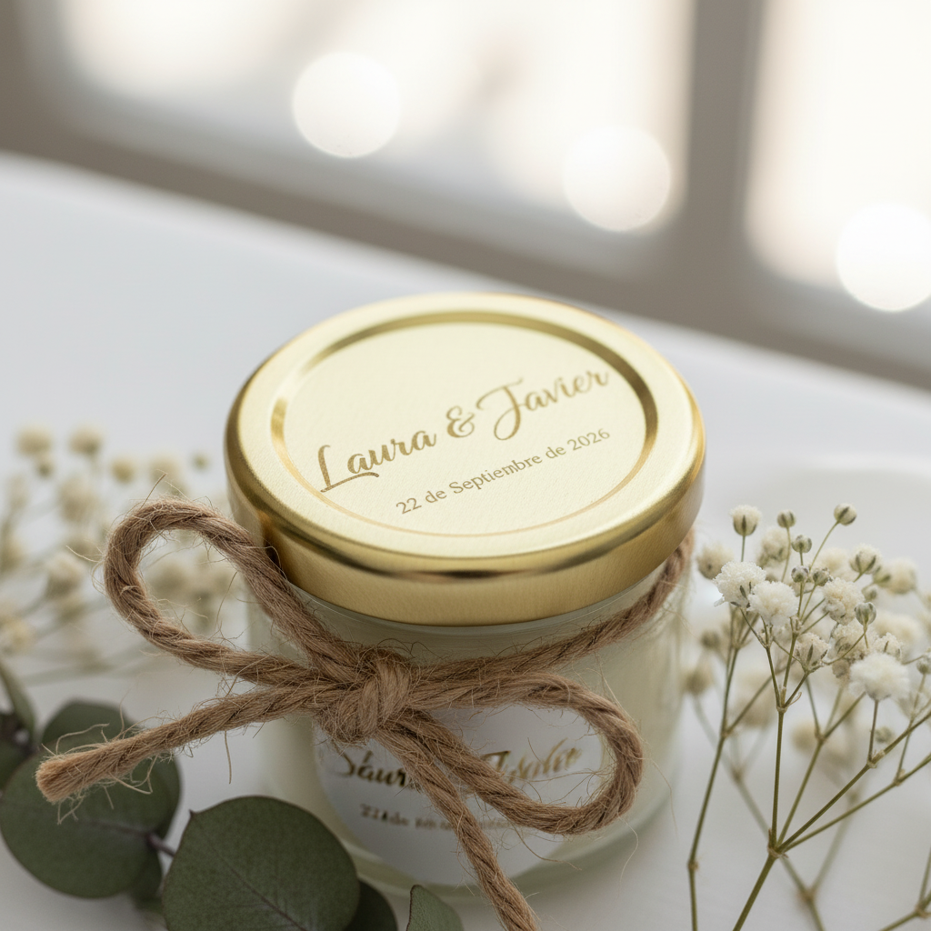 Mini Vela Personalizada para Bodas – Reserva tu Pedido