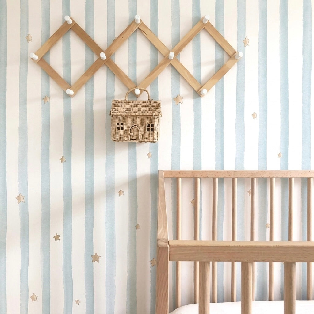 Papel pintado infantil de acuarela | azul celeste