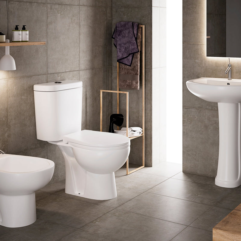 Inodoro completo salida a suelo porcelana blanca sanitaria | 3_BP