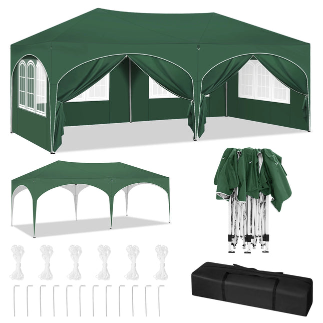 Carpa plegable 3×6 m con 6 laterales | altura regulable, impermeable y UV50+, con bolsaCarpasHome & Garden > Lawn & Garden > Outdoor Living > Outdoor Structures > Canopies & Gazebos > Canopies