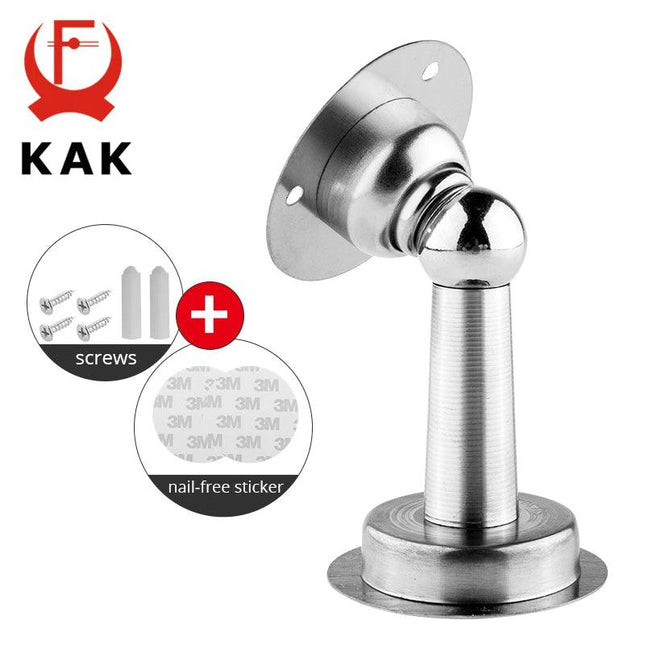 304 Stainless Steel Magnetic Door Stop Floor and Wall Windproof Door Stopper