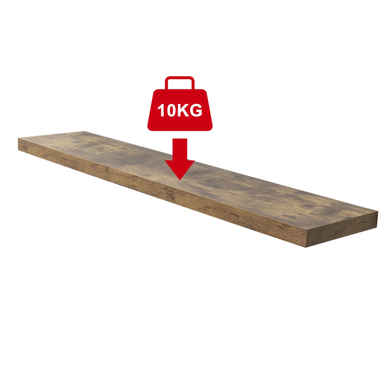 Estante flotante de pared flotante en madera envejecida para libros y decoraciónEstantesFurniture > Shelving > Wall Shelves & Ledges > Floating Wall Shelves & Ledges