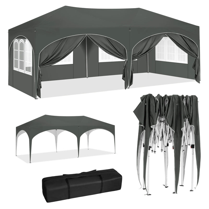 Carpa plegable 3×6 m con 6 laterales | altura regulable, impermeable y UV50+, con bolsaCarpasHome & Garden > Lawn & Garden > Outdoor Living > Outdoor Structures > Canopies & Gazebos > Canopies