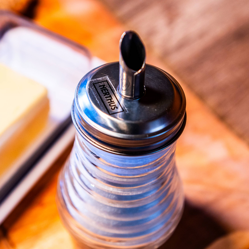 Azucarero de cristal con tapón dispensador