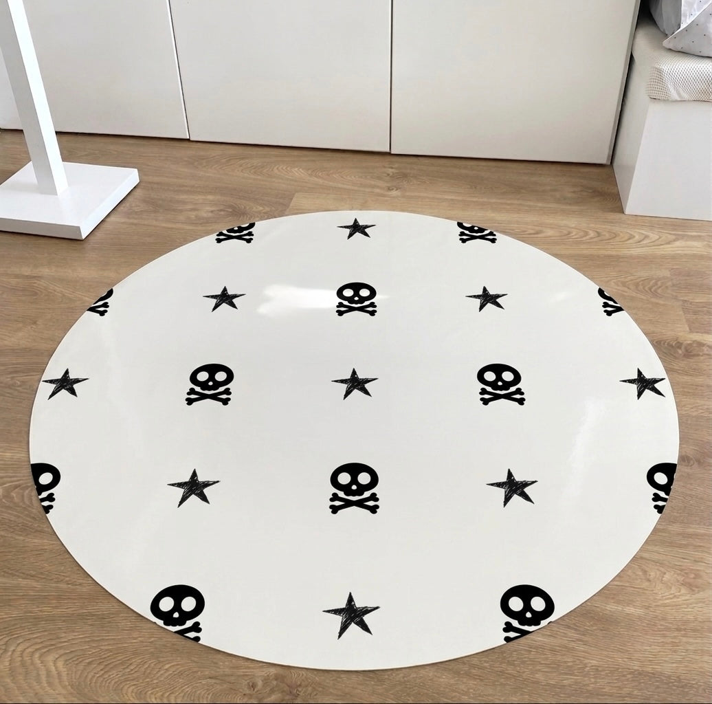 Alfombra vinílica Skulls de 95 cm | antideslizante