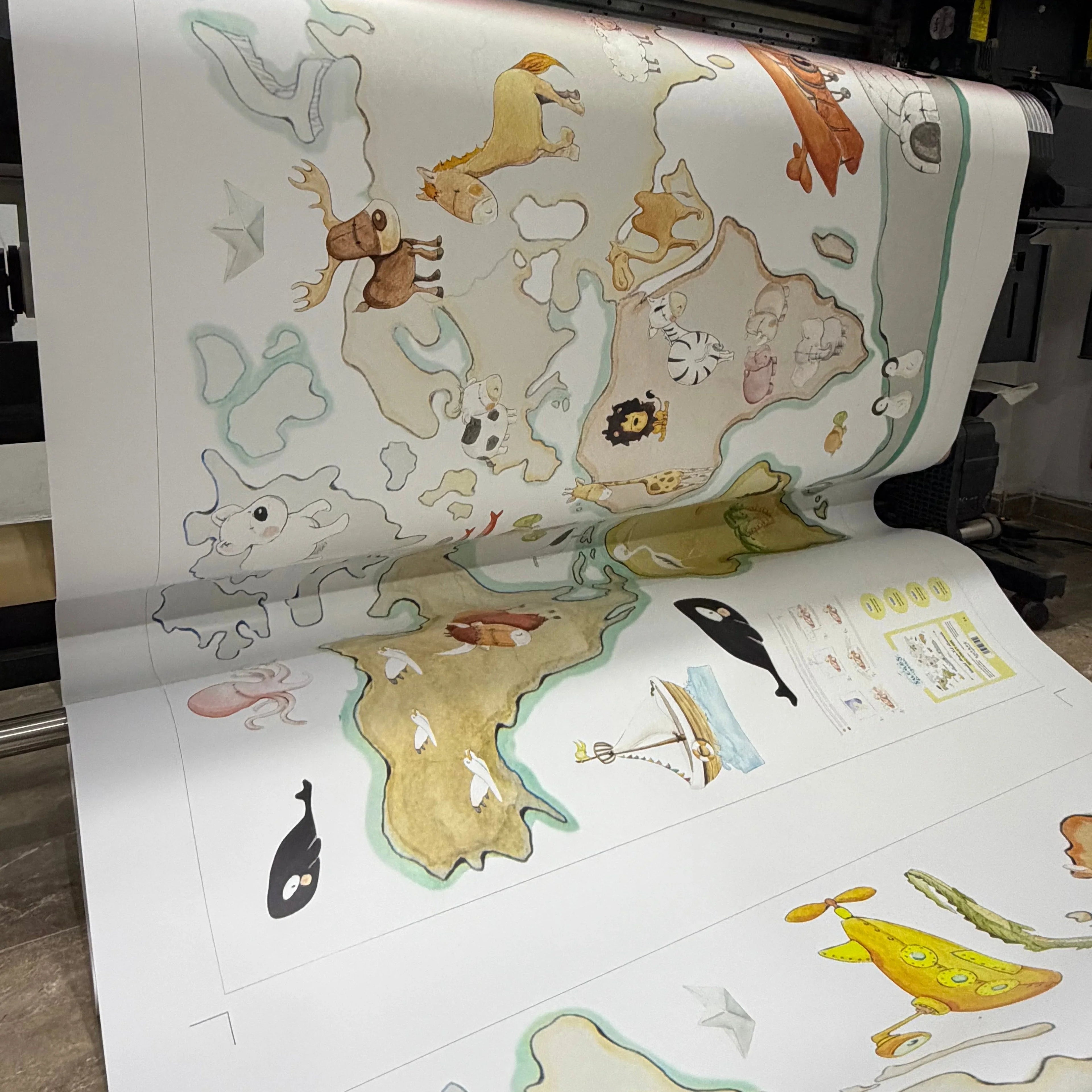 Vinilo decorativo infantil mapa del mundo | 180x120cm