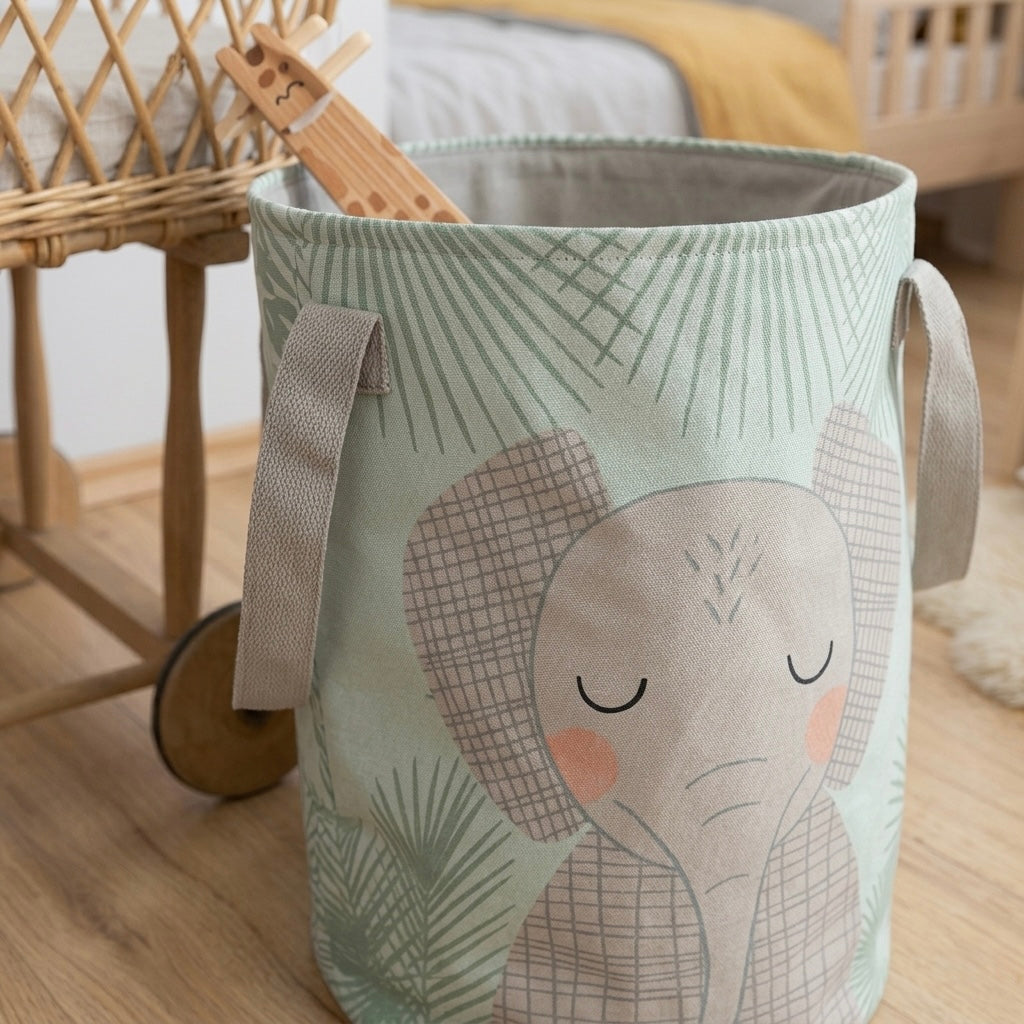 Cotton storage basket for children's rooms