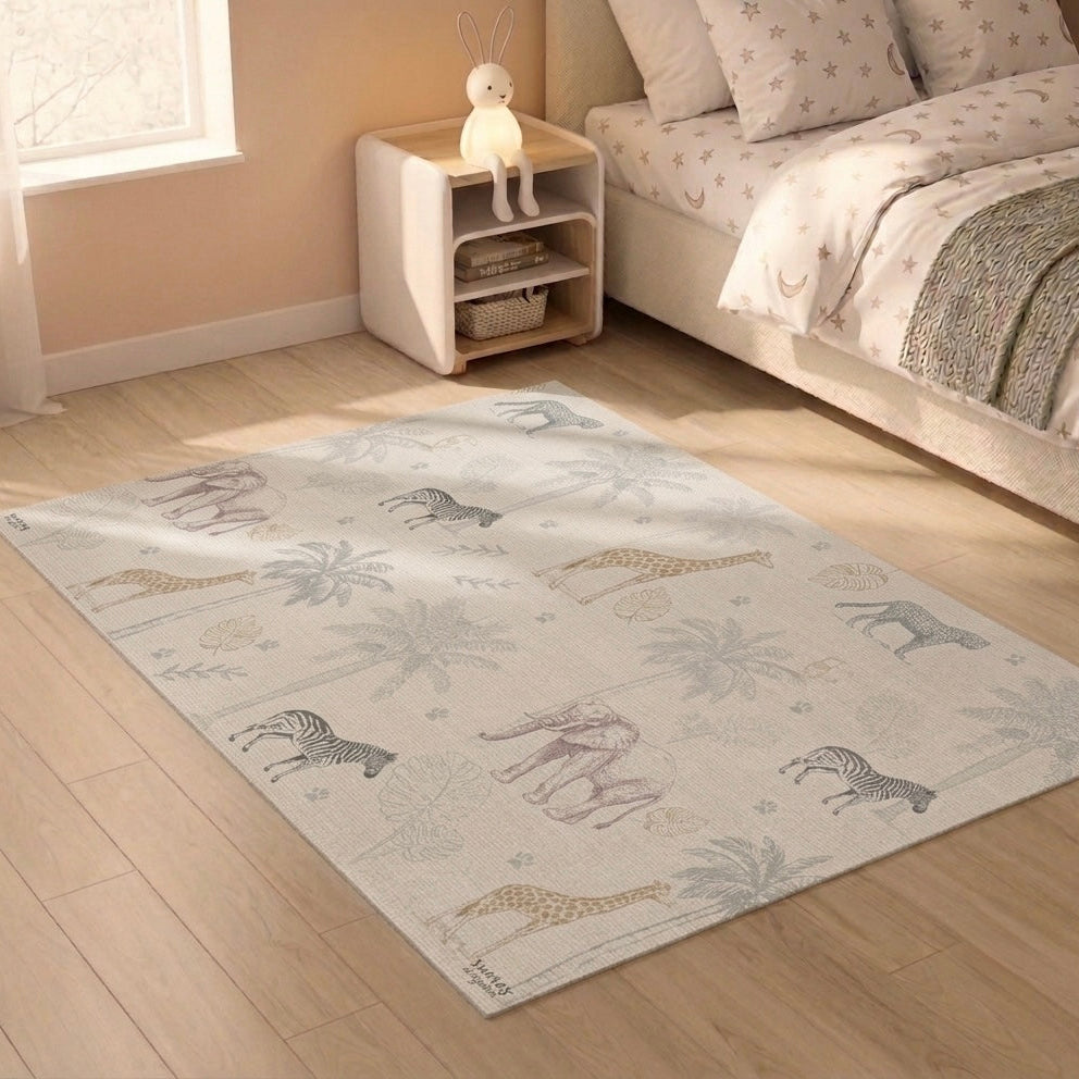 Alfombra vinílica infantil 120x160 cm con diseño jungle