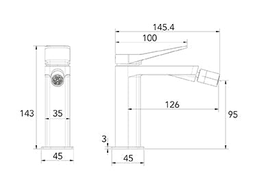 Grifo monomando bidé acabado cromo brillo para baño | 3_BP